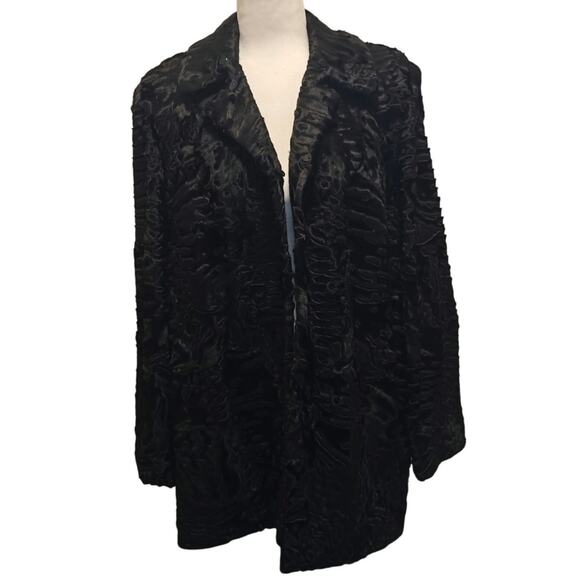 Vintage Black wool Coat  NY sz M - Picture 2 of 8